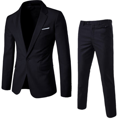 Men Blazers 3 Pieces Sets Business 2 Suits Vest Pants Blue Coats Wedding Formal Elegant Jackets Korean Luxury Free Shipping