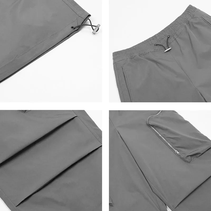 saferido Baggy Black Oversize Men's Cargo Pants Japanese Streetwear Straight Trousers Male Vintage Loose Casual Pocket HipHop