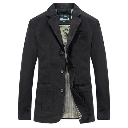 Spring Autumn Military Blazer Jacket Men Casual Cotton Washed Coat Mens Army Bomber Suit Jackets Cargo Outerwear Plus Size