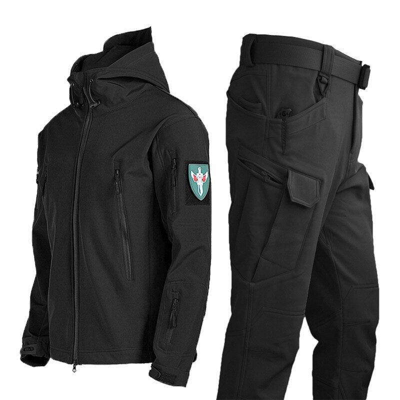 Winter Autumn Fleece Men Jacket Military Tactical Waterproof Suit Outdoor Fishing Hiking Camping Tracksuits Coat Thermal