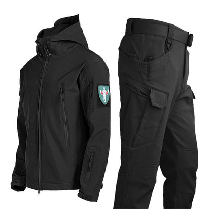 Winter Autumn Fleece Men Jacket Military Tactical Waterproof Suit Outdoor Fishing Hiking Camping Tracksuits Coat Thermal