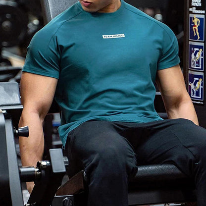 Men's Sports T-shirt Fashion Classic Tight-fitting Breathable Sweat-absorbing Quick-drying Fitness Advanced Outdoor Short Sleeve