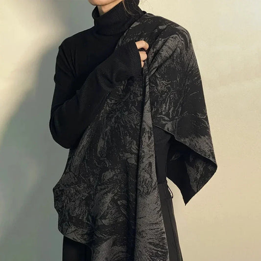 saferido Mens Japanese Style Wind Warm Long Imitation Cashmere Scarf 2024 Spring Versatile Personality Scarf Multi-Purpose Shawl Unisex
