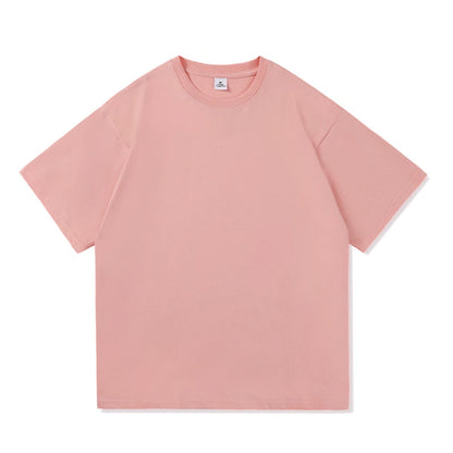 Men Oversized Graphic Solid T Shirts Colorfuls 100% Cotton  Mens White Classical Tee Male Short Sleeve O-Neck Tops
