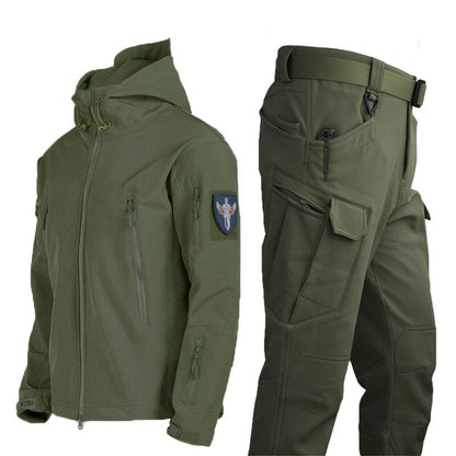 Winter Autumn Fleece Men Jacket Military Tactical Waterproof Suit Outdoor Fishing Hiking Camping Tracksuits Coat Thermal