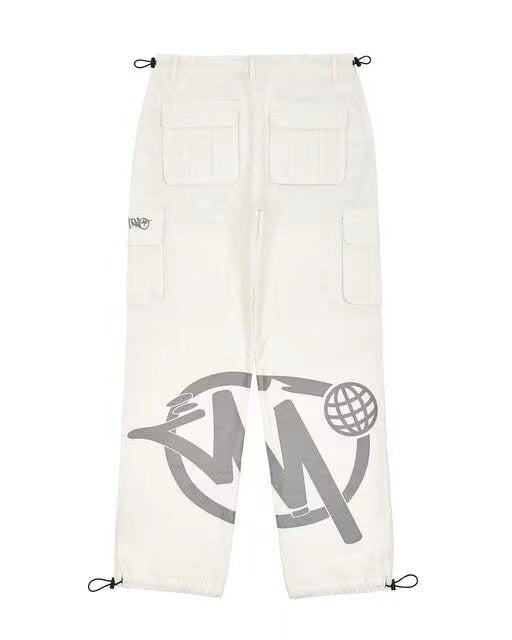 Streetwear Y2K Cargo Pant Overalls Minus Two Black Pants New Harajuku Fashion Casual Loose Men Rock Straight Wide Leg Pants