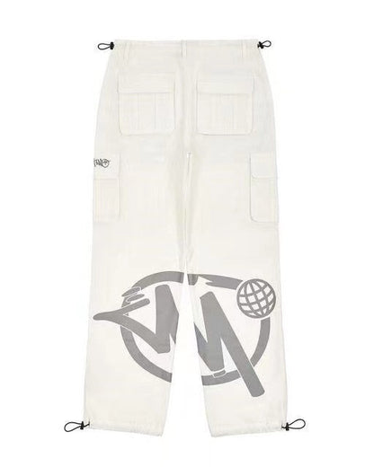 Streetwear Y2K Cargo Pant Overalls Minus Two Black Pants New Harajuku Fashion Casual Loose Men Rock Straight Wide Leg Pants