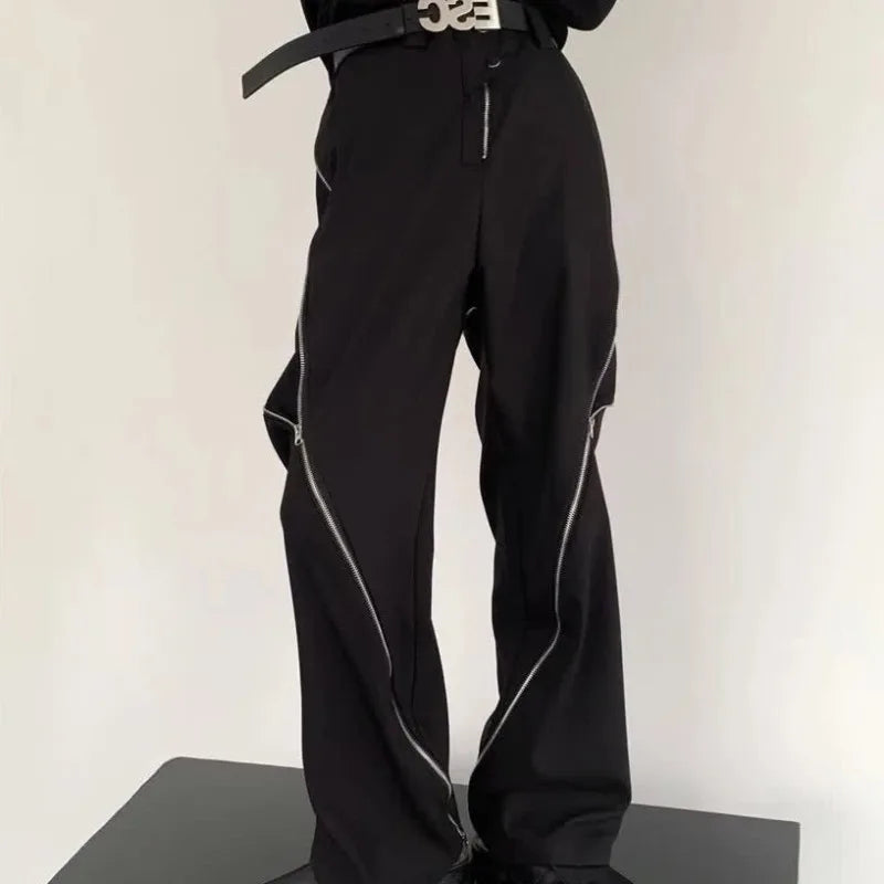 saferido Autumn Winter Trousers for Men Tailoring Loose Punk Baggy Straight Cotton Casual Pants Man Trend Sale Spandex Slacks Streetwear