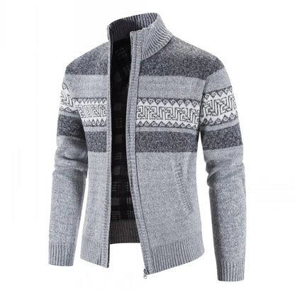 New Men's Sweaters Autumn Winter Warm Cashmere Wool Zipper Cardigan Sweaters Man Casual Knitwear Sweatercoat Male Clothe