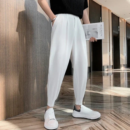 saferido Men Sspring High Quality Business Casual Pants/Male High quality Elastic waistline Haroun Pants Plus Size S-3XL