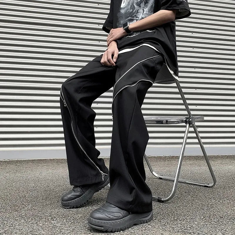 saferido Autumn Winter Trousers for Men Tailoring Loose Punk Baggy Straight Cotton Casual Pants Man Trend Sale Spandex Slacks Streetwear