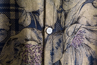Mens Vintage Button Up Linen Shirts Slim Fit Short Sleeve Hawaiian Floral Shirt Men Casual Harajuku Streetwear Camisas Homme XXL