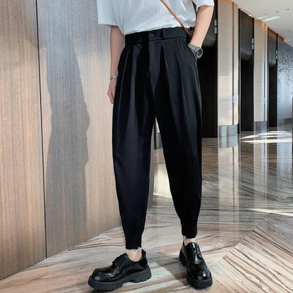 saferido Men Sspring High Quality Business Casual Pants/Male High quality Elastic waistline Haroun Pants Plus Size S-3XL