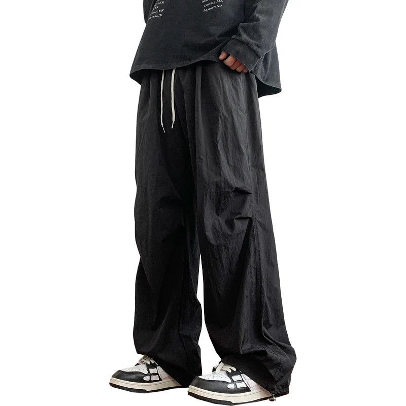 saferido Men Casual Wide-Leg Pants Korean Version Y2k Streetwear Hip Hop  Fashion Trousers Sweatpants Harajuku Trousers
