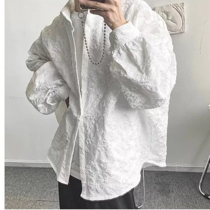 saferido Men Gentlemanly Mature Single Sleeve Renfined Pure Clean Tender Temperament Chic Proper Popular Students Japanese Style