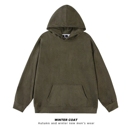 saferido Fall Men Sweatshirts Japanese Streetwear Vintage Trend Unisex Couple Loose Harajuku Casual Fleece Hoodies Coat