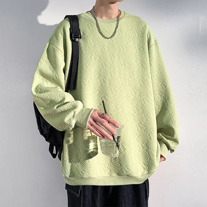 saferido Hoodies Spring Autumn Men's Sweatshirt Fashion Streetwear Long Sleeve Tops Men Trend Male Clothing O-Neck Basic Pullover Hoodie