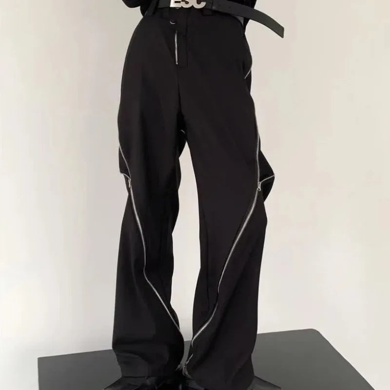 saferido Autumn Winter Trousers for Men Tailoring Loose Punk Baggy Straight Cotton Casual Pants Man Trend Sale Spandex Slacks Streetwear