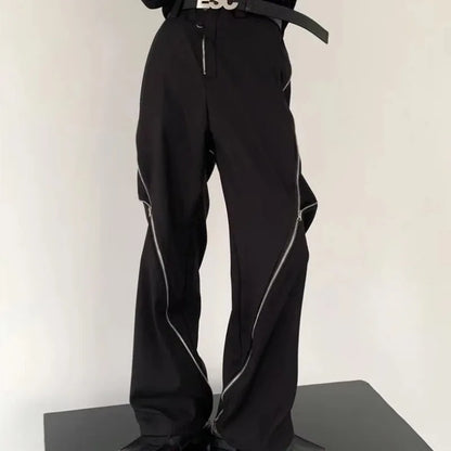 saferido Autumn Winter Trousers for Men Tailoring Loose Punk Baggy Straight Cotton Casual Pants Man Trend Sale Spandex Slacks Streetwear