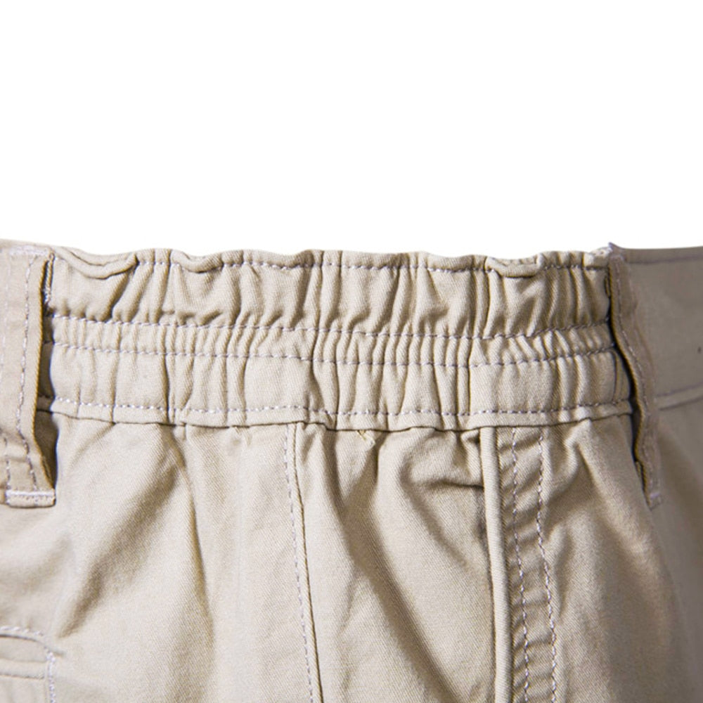 Summer 100% Cotton Solid Shorts Men High Quality Casual Business Social Elastic Waist Men Shorts 10 Colors Beach Shorts