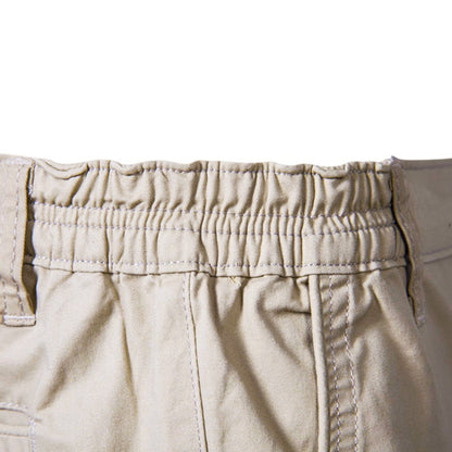 Summer 100% Cotton Solid Shorts Men High Quality Casual Business Social Elastic Waist Men Shorts 10 Colors Beach Shorts