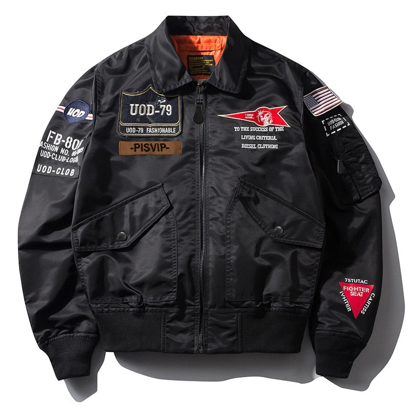 Spring Autumn Bomber Baseball Jackets Mens Outdoor Casual Pattern Letter Embroidery Loose Motorcycle Pilot Coats Male Streetwear