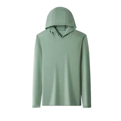 saferido Fashion Spring Autumn Thin Hoodies Men Pullover Sweatshirts Slim Hoodie Streetwear Mens Solid Color Casual Hooded Sweatshirts