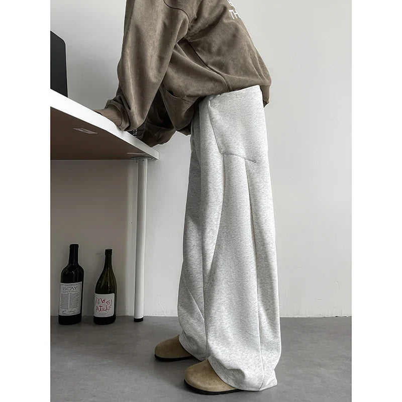 saferido Mens Chic Pocket Long Pants Autumn New Men's Casual Mopping Trousers Harajuku Streetwear Sport Running Sweatpants 5XL-M