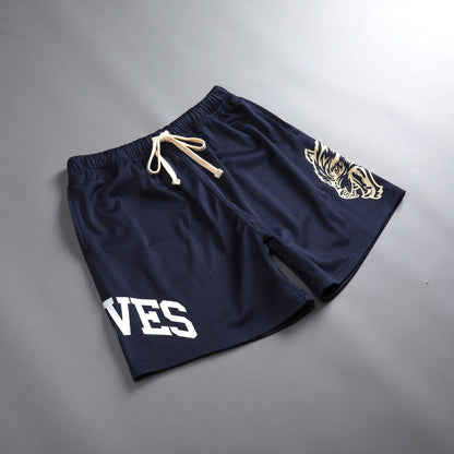 Street Fashion Men's Summer Mesh Breathable Shorts Casual Style Fitness Jogging Workout Men's Gym Green Sports Shorts