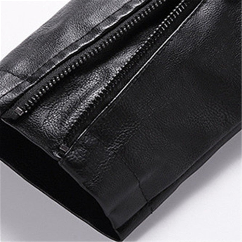 Mens Leather Jackets Casual High Quality Classic Motorcycle Bike Jacket Men Plus Thick Coats Spring/ Autumn chaqueta hombre