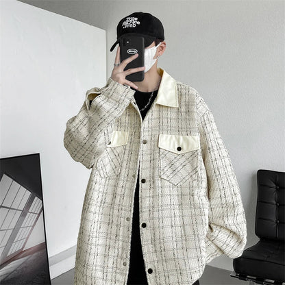 saferido Men's Korean Style Clothes Loose Fitting Harajuku Outerwear  Spring Jackets Original Clothing Popular Coats