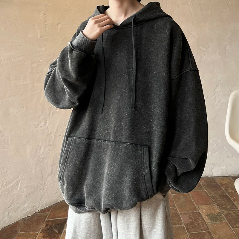 saferido Men's Retro Classic American Hooded Sweatshirt Neutral Wind Autumn and Winter Comfortable Sweatshirt Trendy Fashion Men's Tops