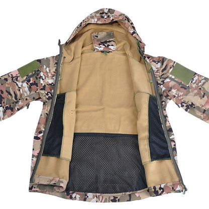 Hunting Jackets Soft Military Tactical Jacket Man Combat Waterproof Fleece Men Clothing Multicam Coat Windbreakers 5XL