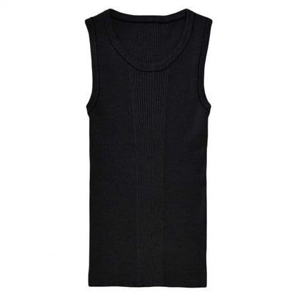Men Summer Vest Ribbed Tank Top Men's Ribbed Knitted Summer Vest Slim Fit Sleeveless Tank Tops for Casual Activewear Fitness Gym