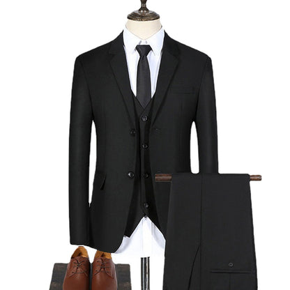 High Quality Men Suits Blazer 3 Pieces Elegant 2 Sets Luxury Wedding Business Vest Pants Coats Formal Jackets Free Shipping
