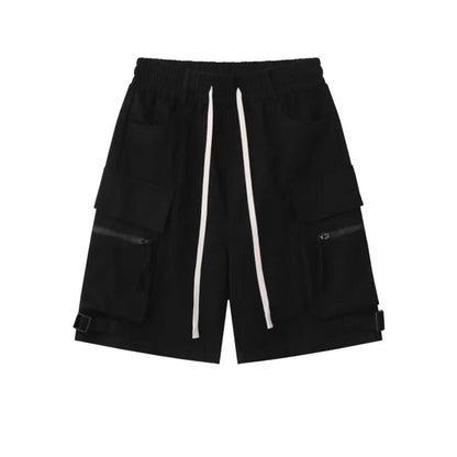 saferido Summer American High Street Pure Cotton Work Clothes Multi Pocket Shorts For Men And Women Street Retro Hip Hop Capris Fashion