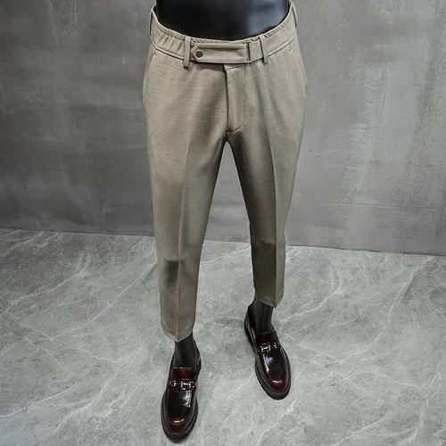 saferido Men Clothing Dress Trousers Spring and Summer Fashion Casual Korean Style Easy Matching Thin Suit Pants Trend Slim Leggings