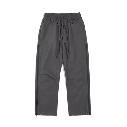 saferido High Street Korean Style Loose Open Casual Pants Men's Zipper Casual Straight Tube Waterproof Charge Pants