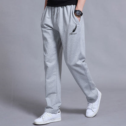 Spring Autumn Men's Sports Running Pants Joggers Loose Straight Cylinder Active Pants Gym Workout Jogging Trousers