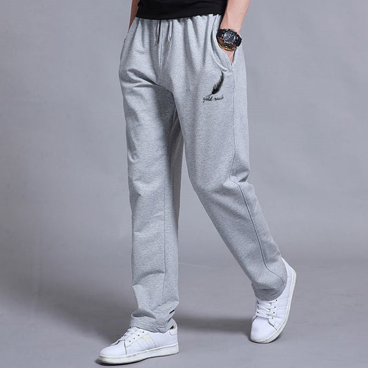 Spring Autumn Men's Sports Running Pants Joggers Loose Straight Cylinder Active Pants Gym Workout Jogging Trousers