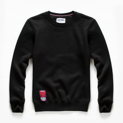 New Pullover for Men Clothes Goth Manga O-neck Casual Letter Print Tracksuit Tops Winter Sport Sweatshirt Sweater Velvet