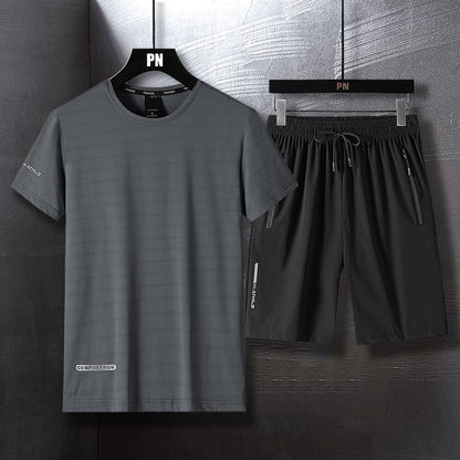Tracksuit Men Shorts Set Athletic Sports Wear Clothing Quick Dry 2 Piece Sets Men Running Suits Sweatsuit