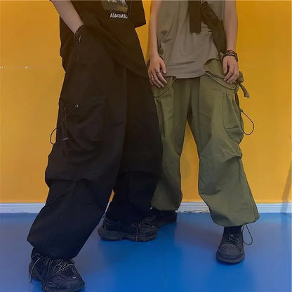saferido Techwear Cargo Pants for Men Black Trousers Male Jogging Korean Casual Japanese Streetwear Hip Hop Safari Style Pocket