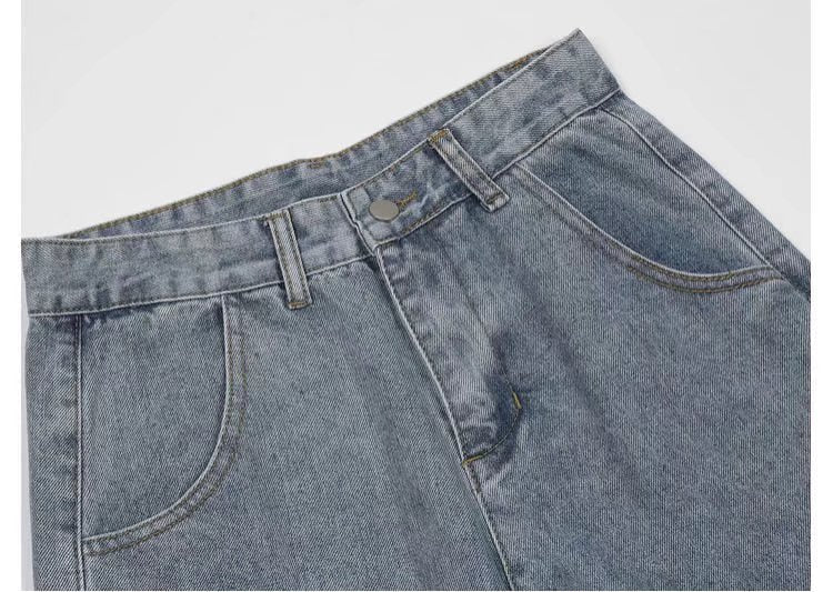 Streetwear Hip Hop Low Rise Baggy Jeans For Men Korean Y2k Fashion Trousers Cross Denim Pants Women Cargo Pants Punk Clothes