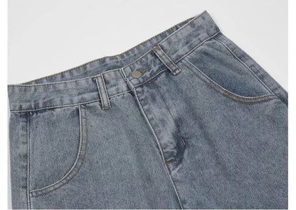 Streetwear Hip Hop Low Rise Baggy Jeans For Men Korean Y2k Fashion Trousers Cross Denim Pants Women Cargo Pants Punk Clothes