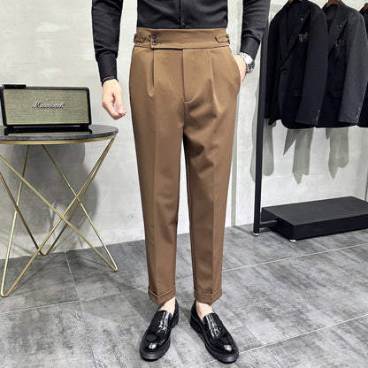 saferido Men Spring Autumn Suits Pants Male Formal Wear Boutique Trousers Quality Men British Style Business Casual Loose Suits Pants