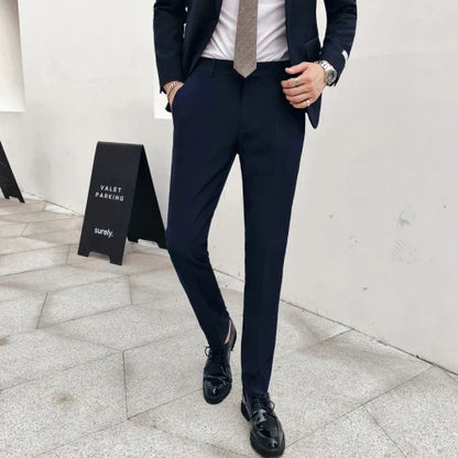 saferido Fashion Male Spring High Quality Cotton Business Suit Trousers Men's Clothing/Man British Style Men's Casual Suit Pants