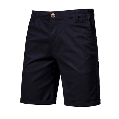 Summer 100% Cotton Solid Shorts Men High Quality Casual Business Social Elastic Waist Men Shorts 10 Colors Beach Shorts
