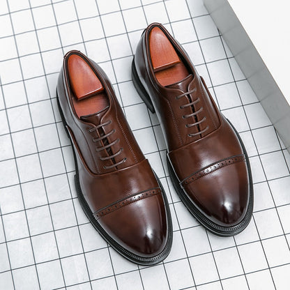 saferido Men Dress Shoes Formal Oxfords Classic Business Office Wedding Shoes Wear Elegant Casual Leather Men Shoes