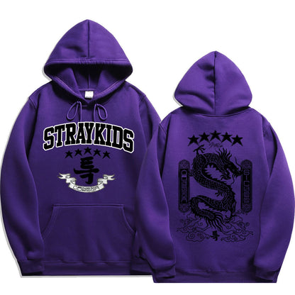5 Star Hoodies Y2k Fashion Dragon Graphic Hoodie Women Men Autumn Winter Sweatshirt Korean Streetwear Hip Hop Clothes
